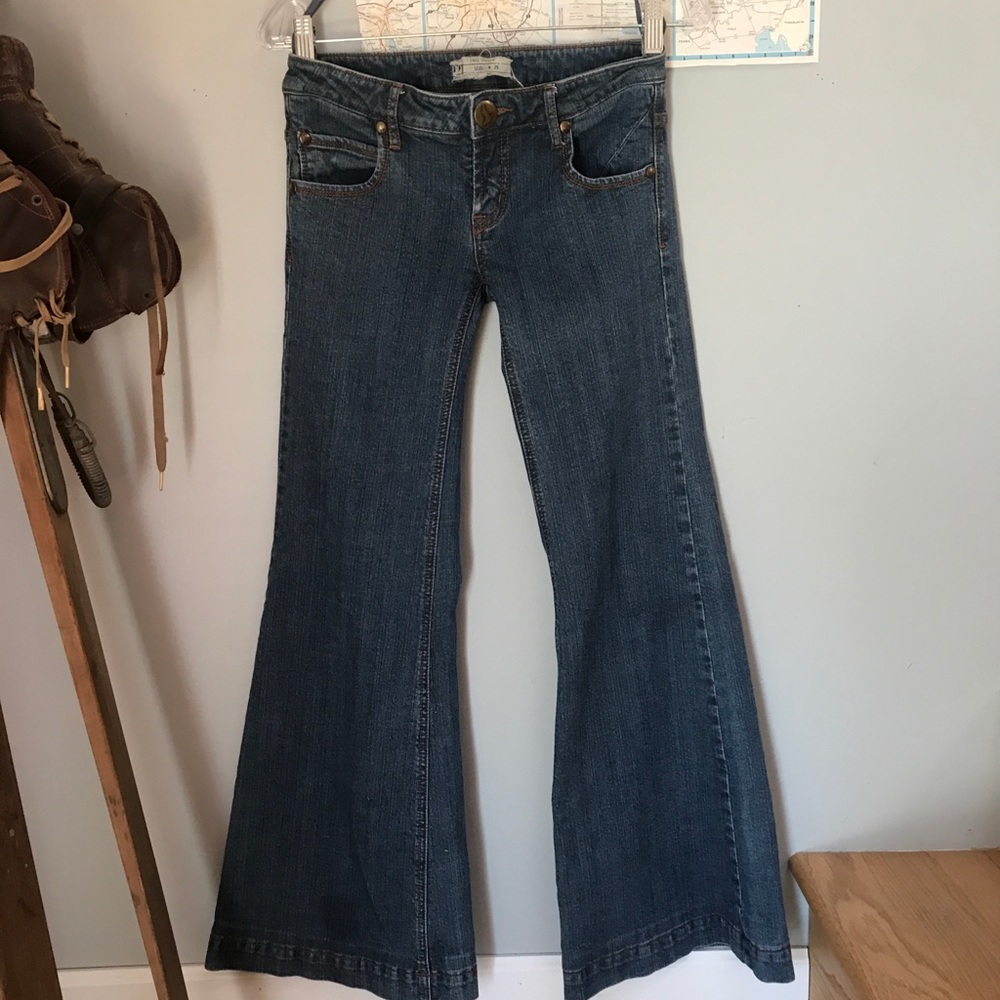 Vintage Free People Low rise bell bottom jean